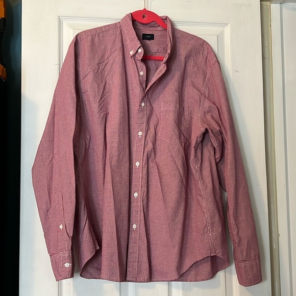 J Crew Button Down, Red Gingham, XL - Picture 1 of 5